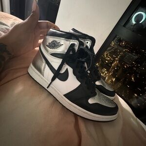 Jordan 1s Silver Black & White